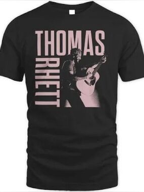 Thomas Rhett Graphic Tee in black  with Pink Print